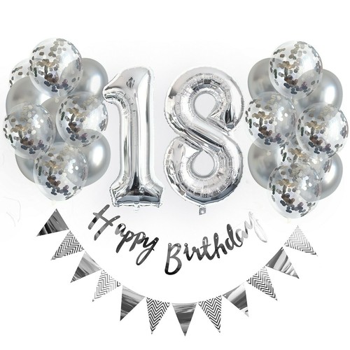 Luftballon set 100 silber - set,
