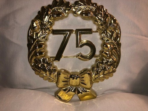Jubiläumszahl gold - jubiläumszahl, 75