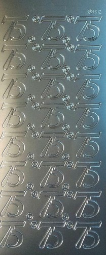 Stickerbogen zahl 75 - ,