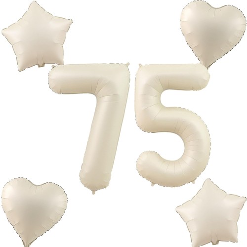 Beige luftballons zahl 4 - beige,