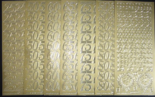 Sticker zahlen gold 25 - sticker, 25/