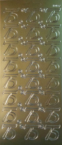Stickerbogen zahl gold - 75,