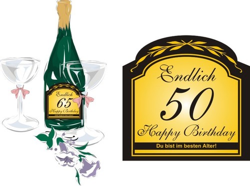 Geburtstag aufkleber - 50.,