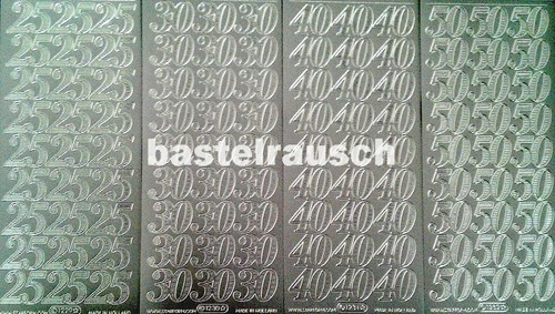 Sticker zahlen silber - in, silber: