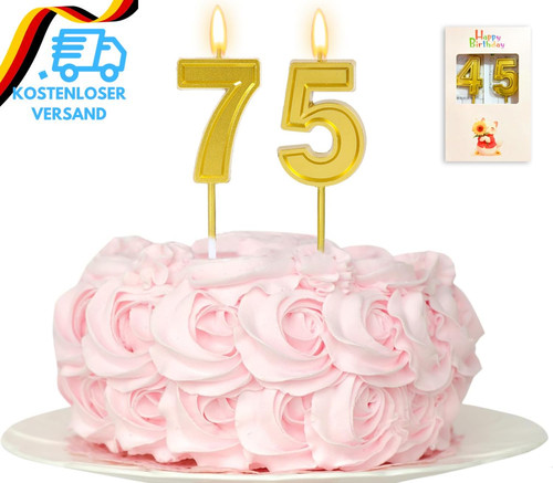 Geburtstagskerzen zum - geburtstagskerzen, 75