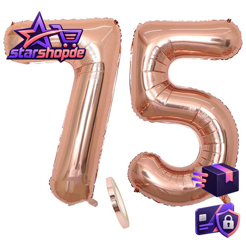Folienballon zahl rose gold - folienballon,