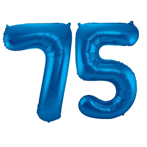 Folienballon blau zahl - 86,