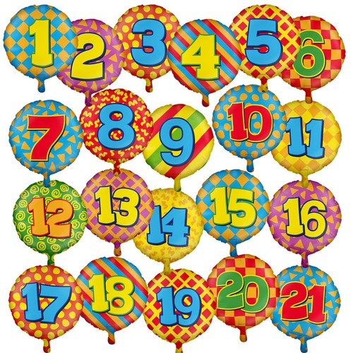 Folienballons zahlen bunt - zahlen,