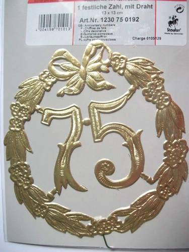 Jubizahl festliche zahl - jubizahl, 75