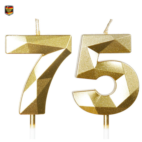 Geburtstag kerzen zahl - 75,