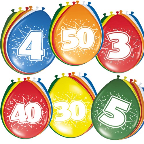 Luftballons zahlen ballons - 8,