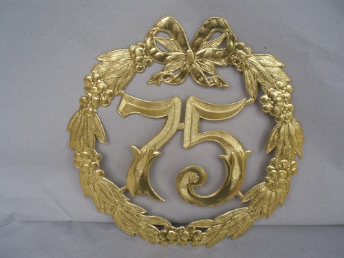 Jubiläumszahl gold - jubiläumszahl, 75